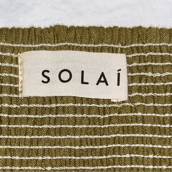 Solai the Label French Riviera Linen Dress in Olive, size XL - Picture 7 of 10